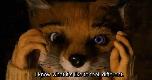 GIF of the mother in Fantastic Mr. Fox talking to her son: &quot;I know what it's like to feel, different.&quot; as she is wiggling her hands.